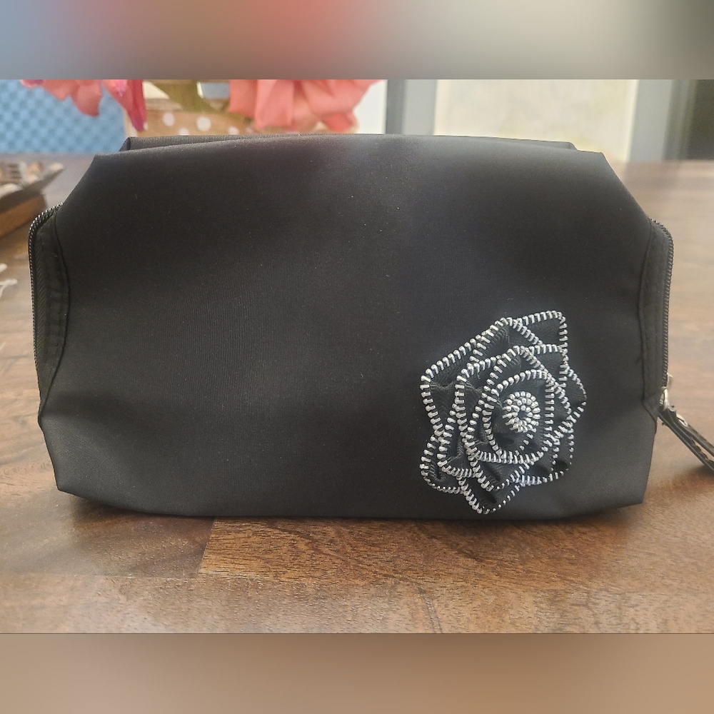 Black Lancome Cosmetic Pouch